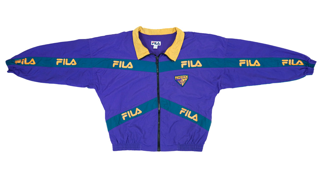 FILA - Purple Pro Beach Volleyball Jacket 1990s Large