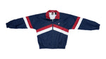 Vintage Retro Team USA Dark Blue with Red & White Stripes Olympic Windbreaker Jacket 1990s Medium