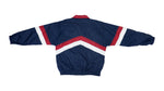 Vintage Retro Team USA Dark Blue with Red & White Stripes Olympic Windbreaker Jacket 1990s Medium