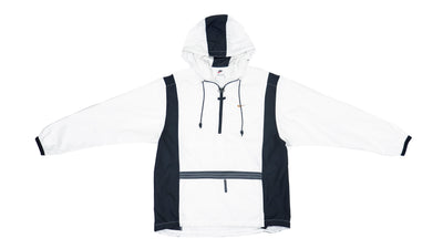 Nike - Black & White 1/4 Zip Windbreaker 1990s Large