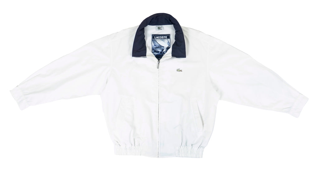 Lacoste - White Windbreaker 1990s X-Large Vintage Retro