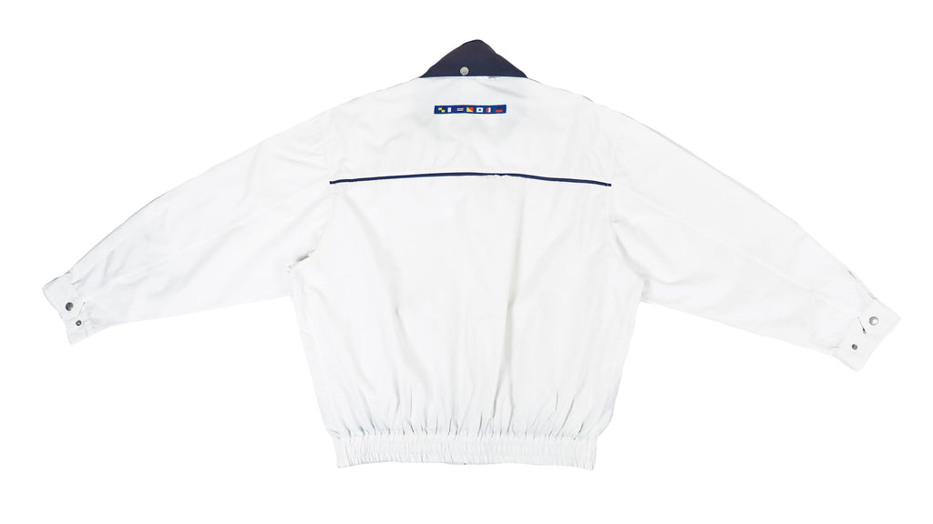Lacoste - White Windbreaker 1990s X-Large Vintage Retro