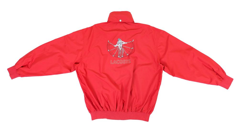 Lacoste - Red Chemise Golf Bomber Windbreaker 1990s X-Large Vintage Retro