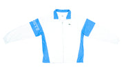 Lacoste - White & Blue Sport Windbreaker 1990s Large Vintage Retro