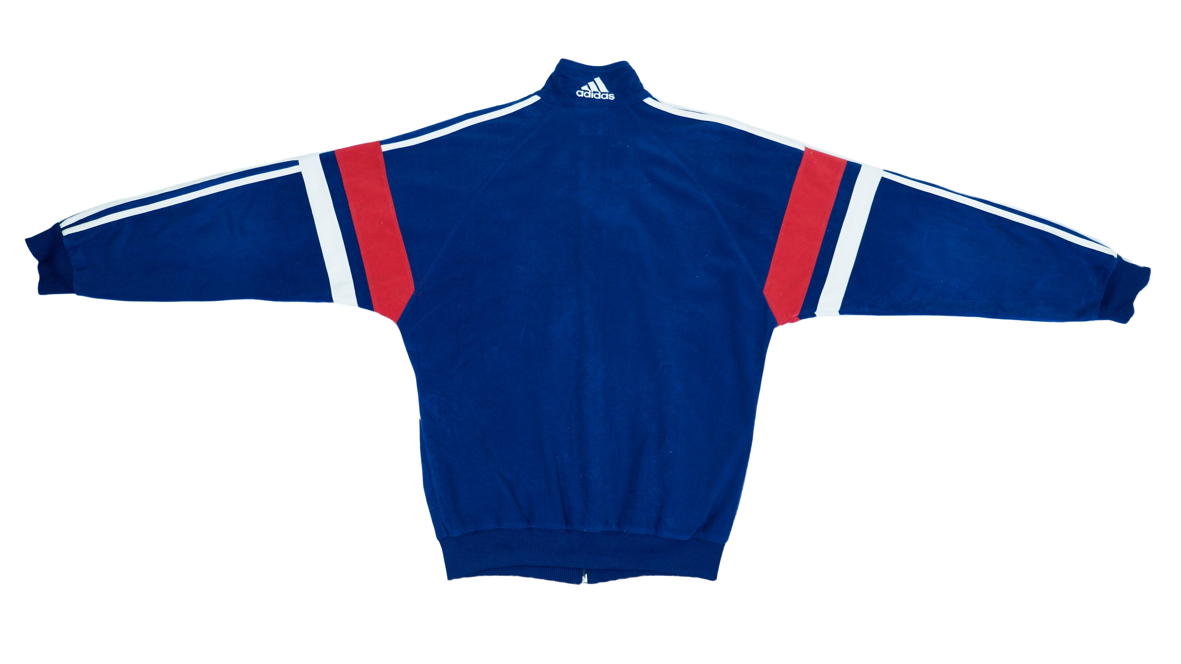 Adidas - Blue, White & Red Colorway Track Jacket 1990s Large vintage Retro
