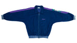 Adidas - Blue with Purple Stripes One World Track Jacket 1990s X-Large
