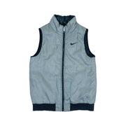 Vintage Retro Nike - Black & Grey Reversible Puff Vest T-Shirt 1990s Medium