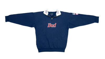 Budweiser - 1/4 Zip Sweatshirt 1990s Medium