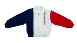 Adidas - White, Red & Blue Warm Up Windbreaker 1990s Medium