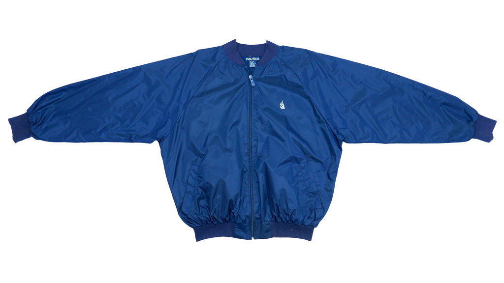 Nautica - Blue Spell-out Jacket 1990s X-Large Vintage Retro 