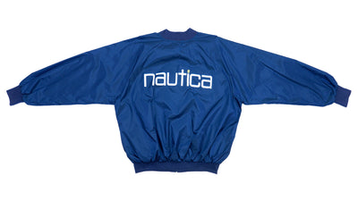 Nautica - Blue Spell-out Jacket 1990s X-Large