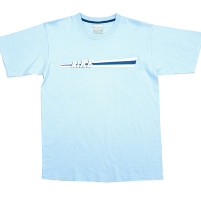 Nike - Light Blue Spell-Out T-Shirt 1990s Medium