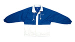 Speedo - Blue & White Packable Windbreaker 1990s X-Large Vintage Retro