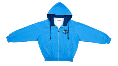 FILA - Blue International Zip-Up Hooded Jacket 1990s Large