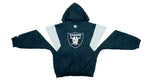 Starter - Oakland Raiders Spell-Out Hooded Jacket 1990s Medium Vintage Retro NFL Football