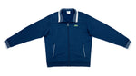 Lacoste - Navy Blue Spell-Out Track Jacket 1990s Large Vintage Retro