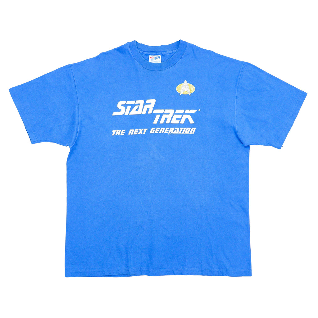 Vintage - Blue Star Trek, The Next Generation T-Shirt 1990s X-Large Vintage Retro