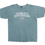 Harley Davidson - Grey Spell-Out T-Shirt 1990s Large