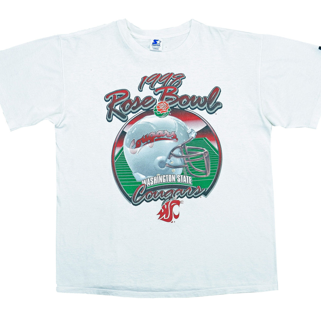 Starter - Washington State Cougars White T-Shirt 1998 Large Vintage Retro