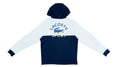 Lacoste - Blue & White Zip-up Sweatshirt 1990s Medium Vintage Retro