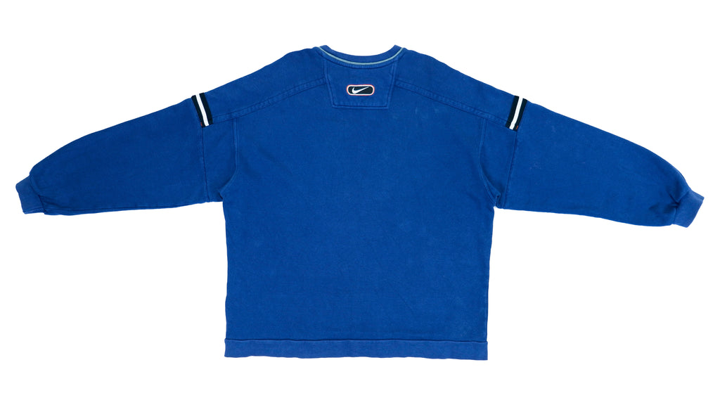 Retro Vintage Nike - Blue Big Logo Sweatshirt 1990s X-Large