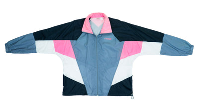 Nike - B&W and Pink Grey Tag Colorblock Windbreaker 1980s X-Large