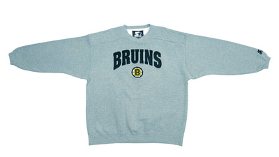 Starter - Grey Boston Bruins Crew Neck Sweatshirt 1995  XX-Large