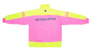 Vintage - Pink & Yellow Up to Date Fashion 1/4 Zip Sweatshirt 1990 Large Vintage Retro