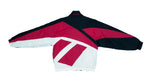 Vintage Retro Reebok Black with Full Body Red Logo Windbreaker 1990s Medium