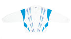 Vintage Retro Reebok White & Blue Tear Drop Patterned Windbreaker 1990s X-Large