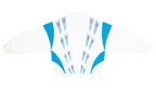 Vintage Retro Reebok White & Blue Tear Drop Patterned Windbreaker 1990s X-Large