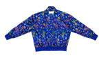 Vintage (Nerdy) - Blue Patterned Zip-Up Jacket X-Large Vintage Retro