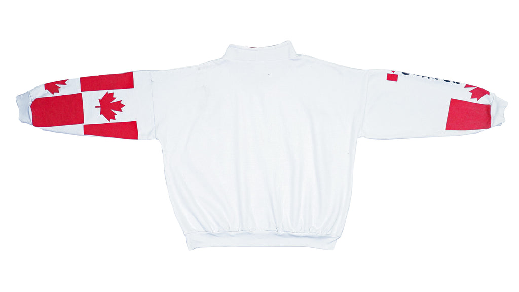 Vintage - White Canada Spell-Out Sweatshirt 1990s X-Large Vintage Retro