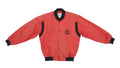 Asics - Red with Black Button Up Windbreaker 1990s Medium Vintage Retro