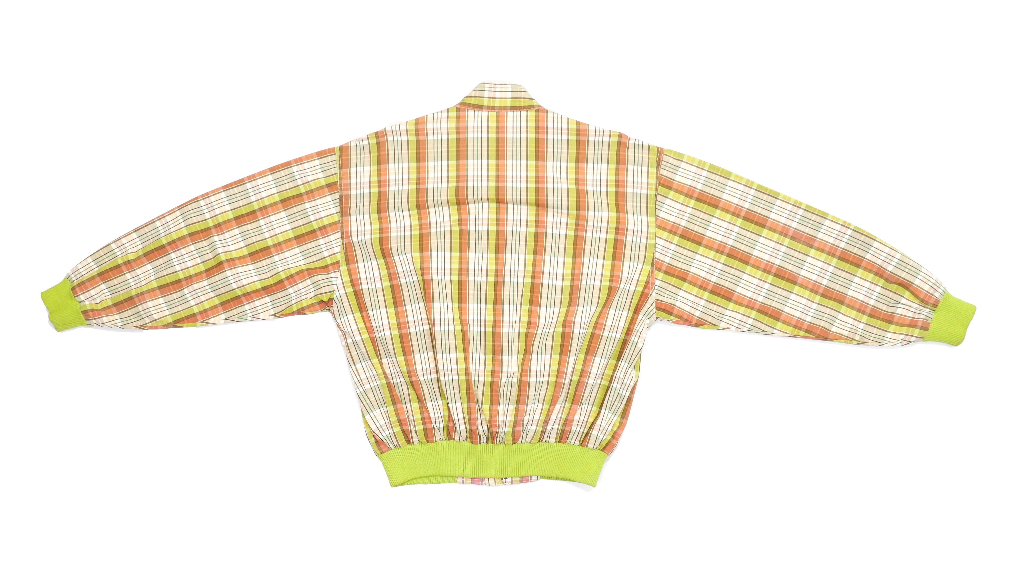 Ellesse - Striped Orange and Yellow Bomber Jacket 1990s Medium