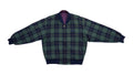 Ellesse - Reversible Purple and Checkered Bomber Jacket 1990s Medium