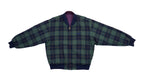 Ellesse - Reversible Purple and Checkered Bomber Jacket 1990s Medium