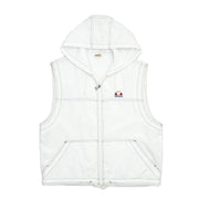 Ellesse - White Spell-Out Hooded Vest 1990s Large Vintage Retro