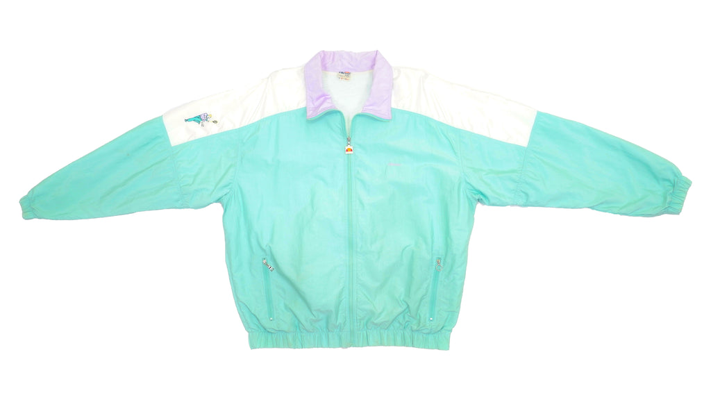 Ellesse - Green with White Tennis Colorblock Jacket 1990s Large Vintage Retro