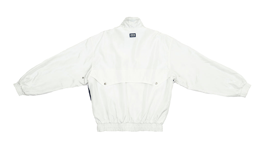 Ellesse - White & Black Colorblock Spell-Out 1990s Large Vintage Retro