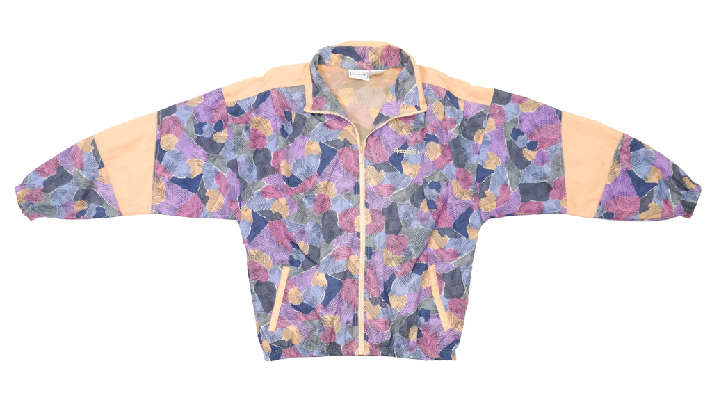 Reebok - Pastel Patterned Windbreaker 1980s Large