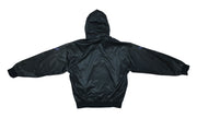 Champion - Black Hooded Bomber Jacket 1990s Large