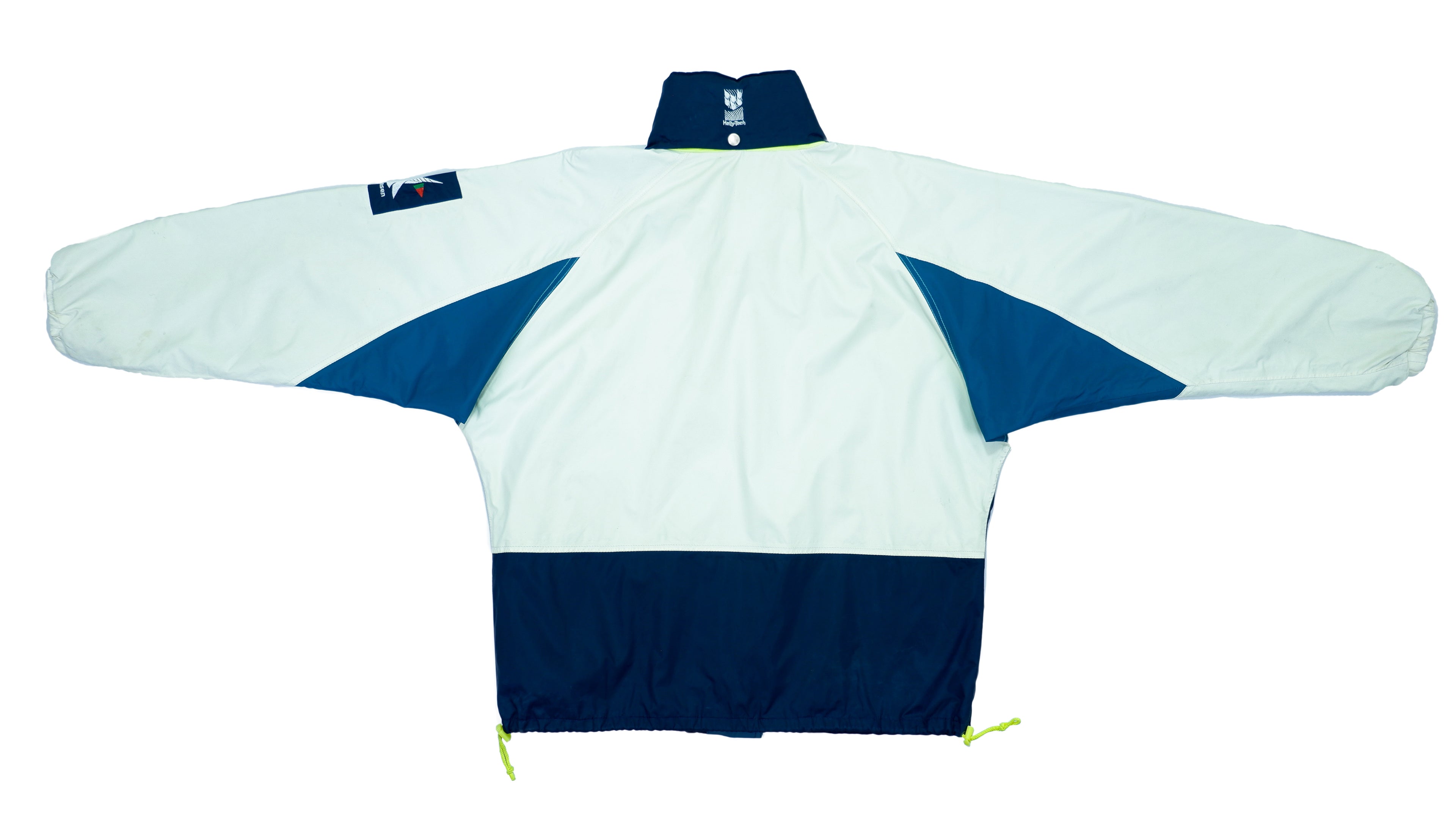 Helly Hansen - White & Blue Colorblock Jacket 1990s X-Large